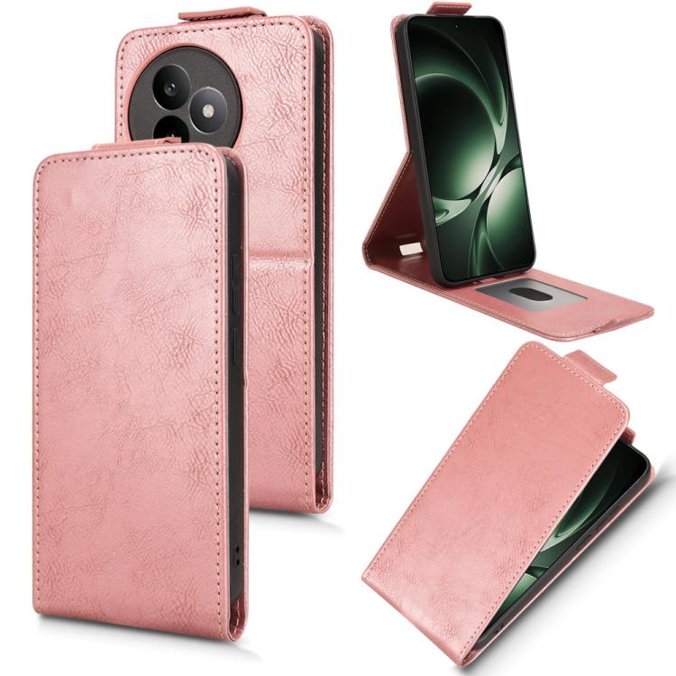 Funda magnética vertical de cuero con hebilla para Redmi K80 Ultra (oro rosa)