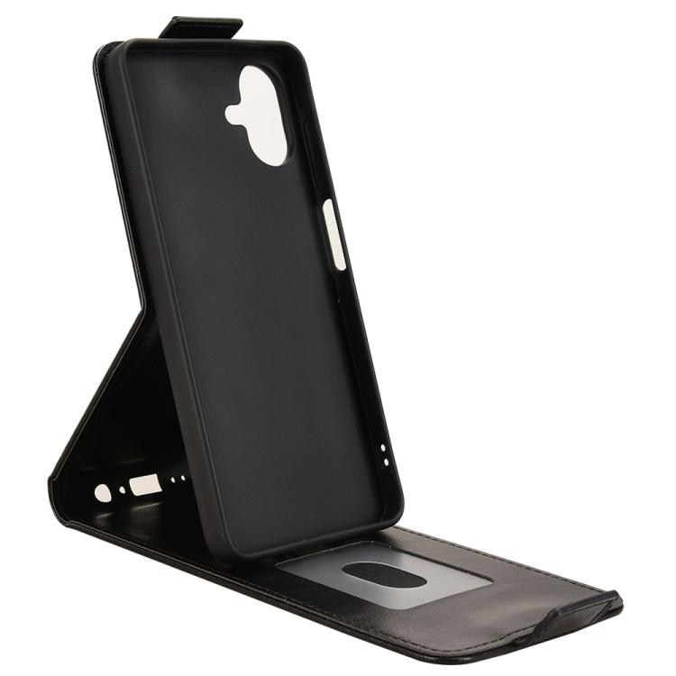 Funda magnética de cuero con tapa vertical y hebilla para Samsung Galaxy A07 4G (negra)
