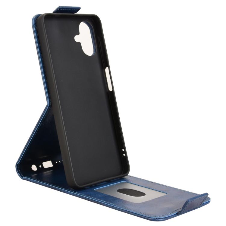 Funda magnética de cuero con tapa vertical y hebilla para Samsung Galaxy A07 4G (azul)