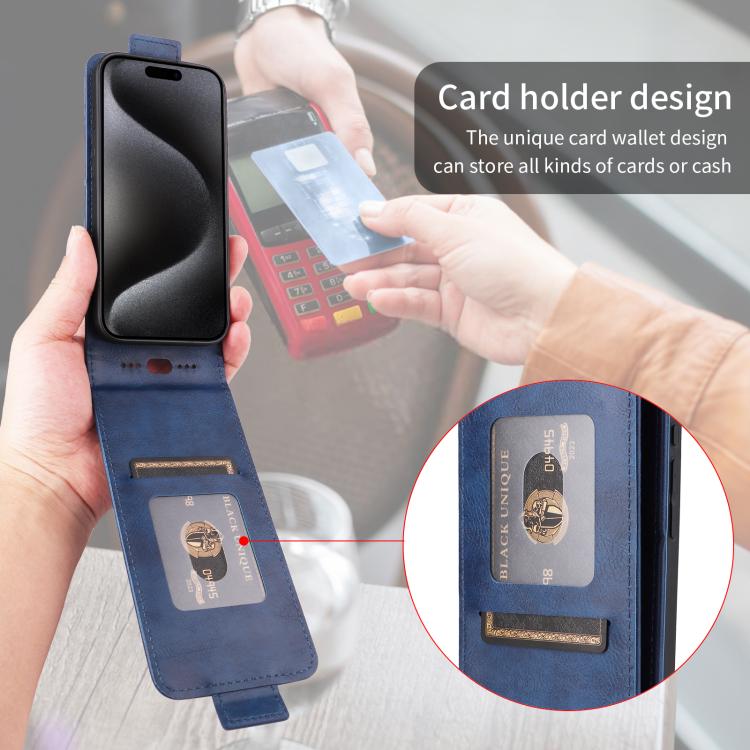 Funda magnética de cuero con tapa vertical y hebilla para Samsung Galaxy S25 FE 5G (azul)