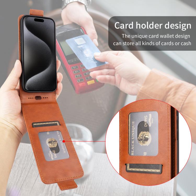 Funda magnética de cuero con tapa vertical y hebilla para Samsung Galaxy S25 FE 5G (marrón)