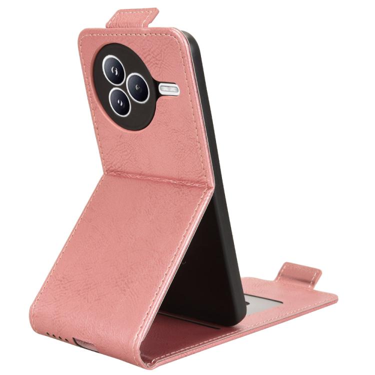 Funda magnética de cuero con tapa vertical y hebilla para Xiaomi Civi 5 Pro 5G (oro rosa)