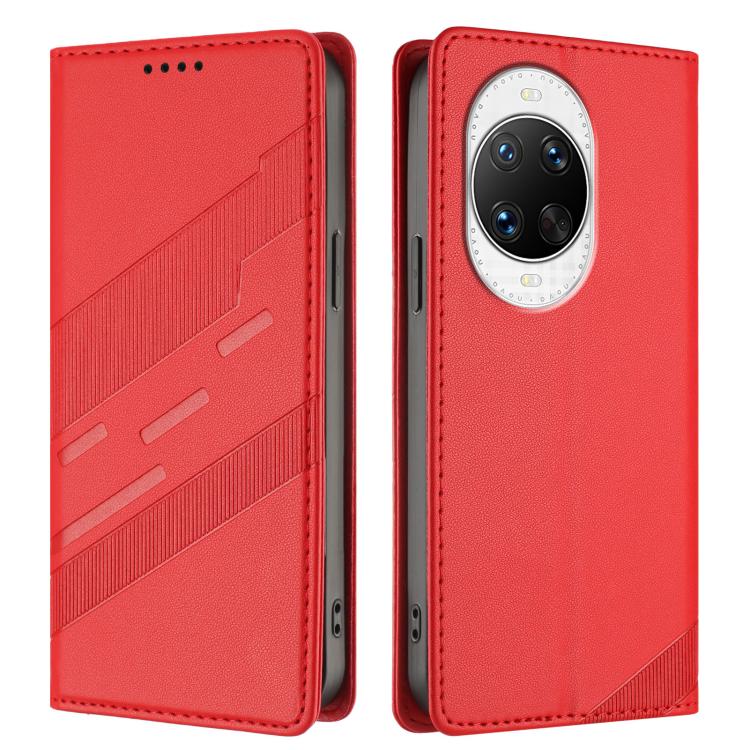 Funda de cuero retro con relieve para Huawei nova 14 Pro (rojo)