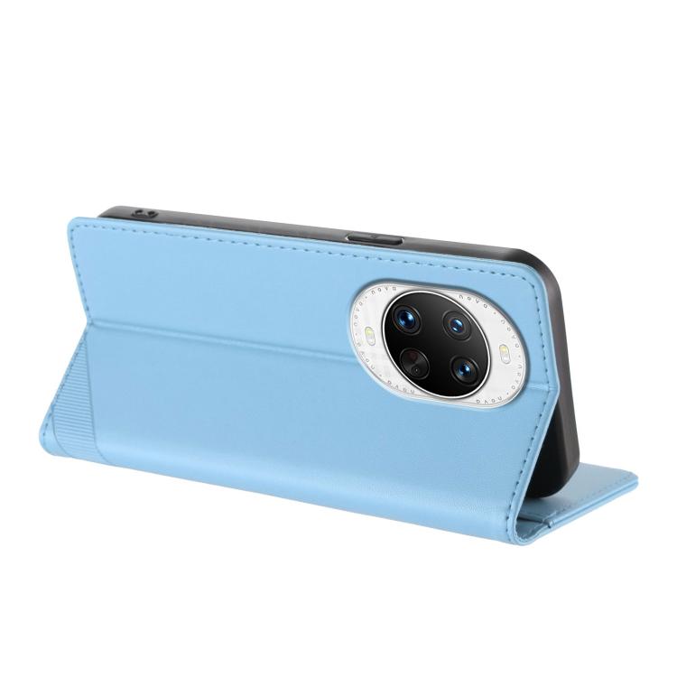 Funda de cuero retro con relieve para Huawei Nova 14 Pro (azul claro)