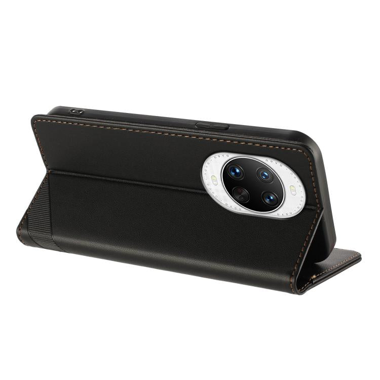 Funda de cuero retro con relieve para Huawei nova 14 Ultra (negro)