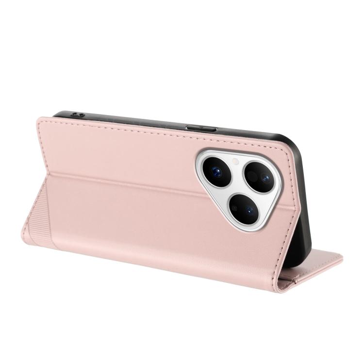 Funda de cuero retro con relieve para Huawei Pura 80 (rosa)