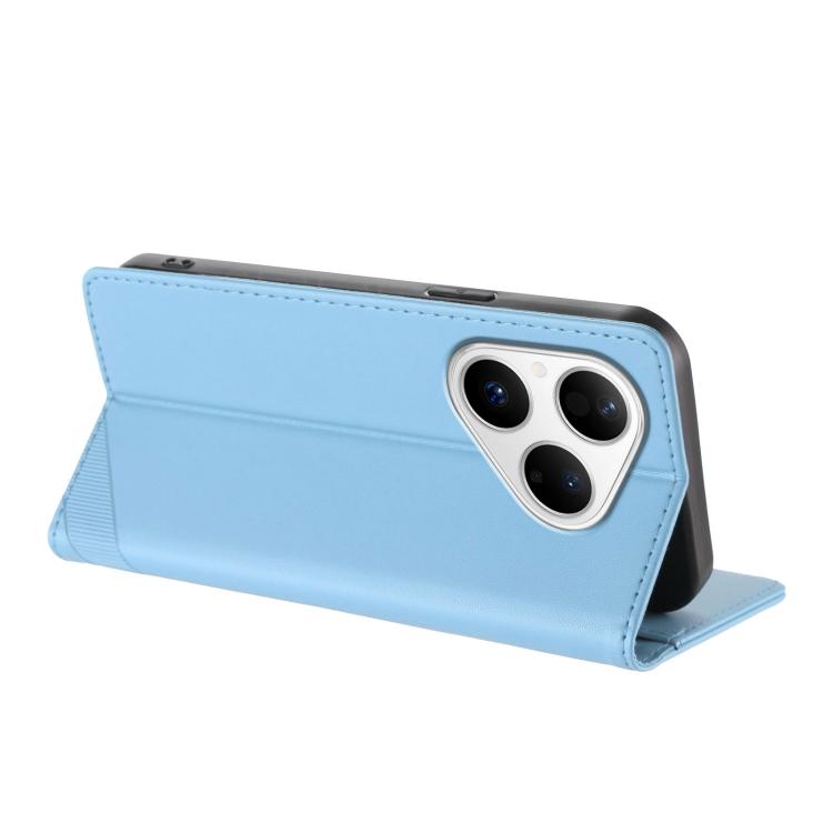 Funda de cuero retro con relieve para Huawei Pura 80 (azul claro)