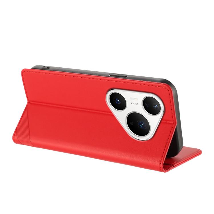 Funda de cuero retro con relieve para Huawei Pura 80 Pro (rojo)