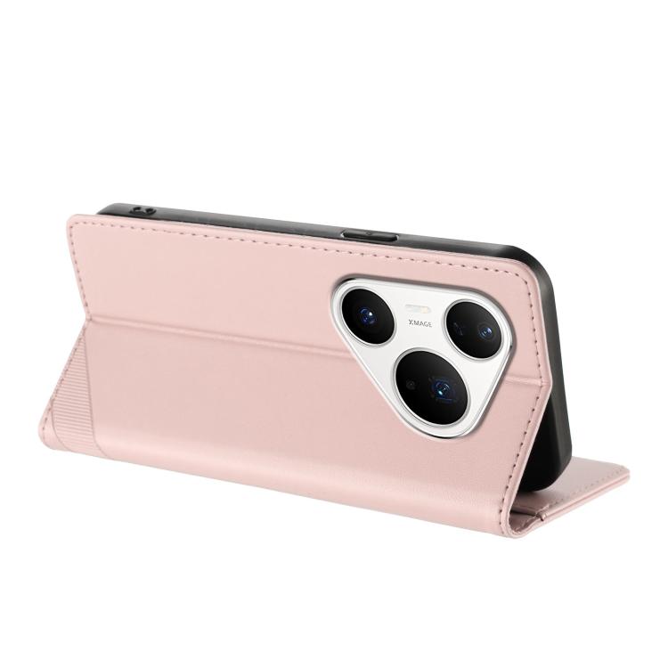 Funda de cuero retro con relieve para Huawei Pura 80 Pro (rosa)