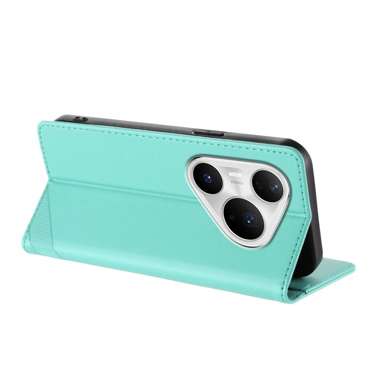 Funda de cuero retro con relieve para Huawei Pura 80 Pro+ (verde menta)