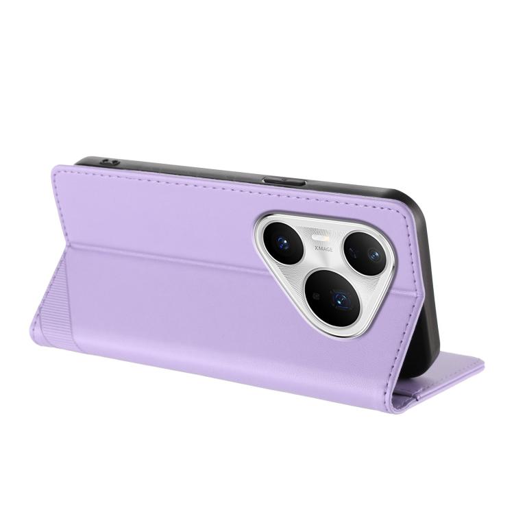 Funda de cuero retro con relieve para Huawei Pura 80 Pro+ (morado claro)
