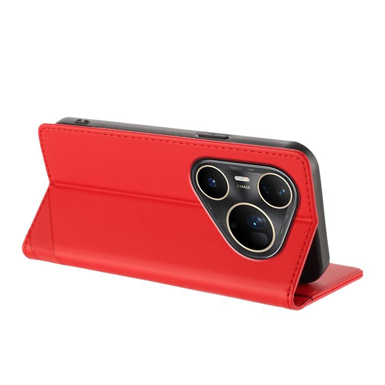 Funda de cuero retro con relieve para Huawei Pura 80 Pro Ultra (rojo)