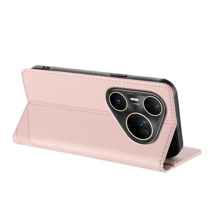 Funda de cuero retro con relieve para Huawei Pura 80 Pro Ultra (rosa)