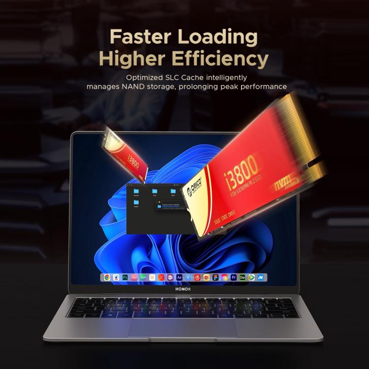 Unidad Orico I3800 M.2 NVMe 2280 SSD Memoria 2 TB