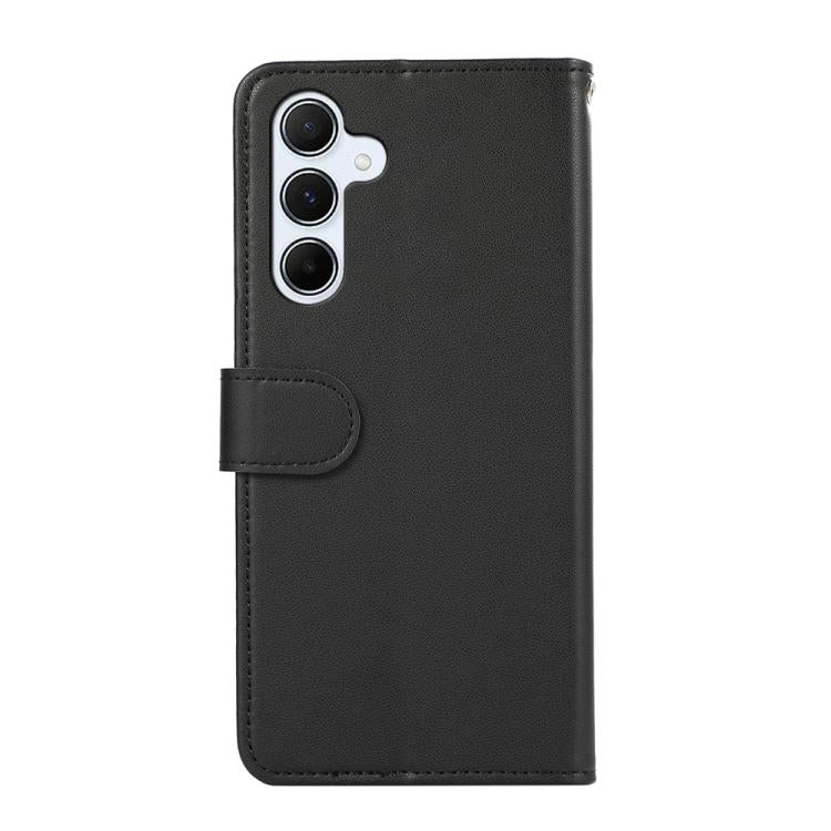 Funda de cuero ABEEL con textura delicada y RFID para Samsung Galaxy A17 5G (negra)