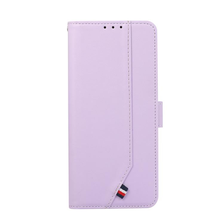 Funda de cuero ABEEL con textura delicada y RFID para Samsung Galaxy A17 5G (morado)