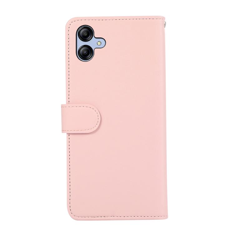 Funda de cuero ABEEL con textura delicada y RFID para Samsung Galaxy A07 5G (rosa)