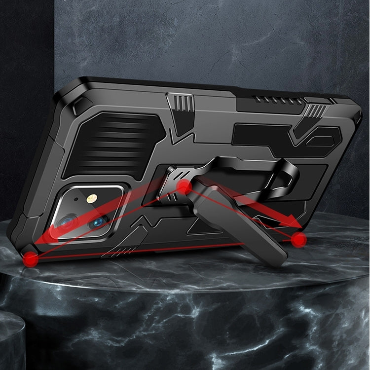 Funda para iPhone 12 Pro Max Machine Armor Warrior PC a Prueba de Golpes + TPU (Rojo)