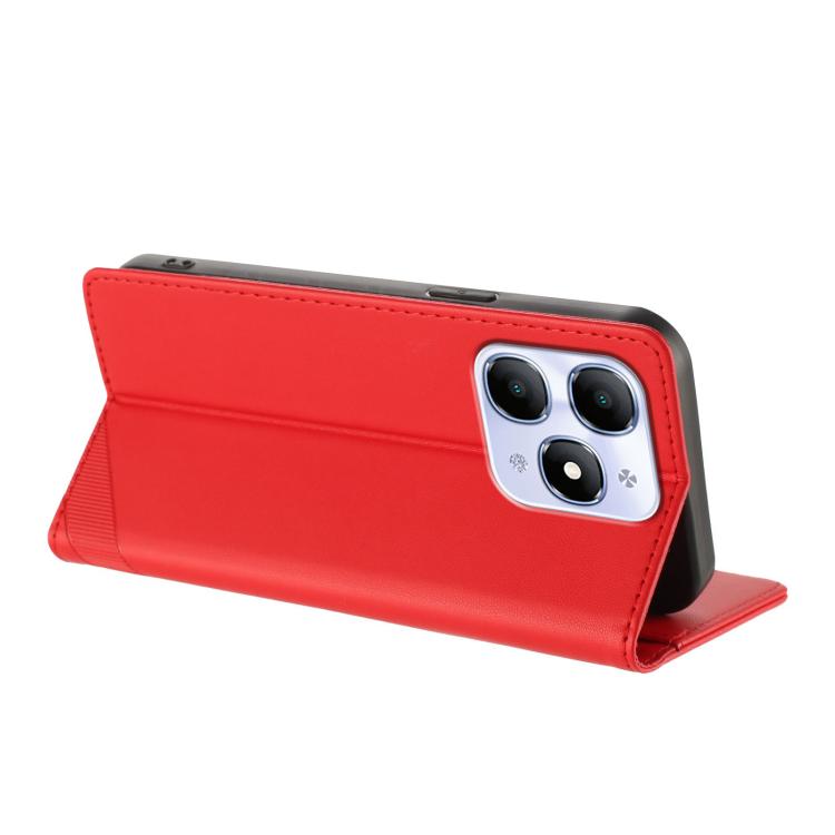 Funda de cuero retro con relieve para itel A90 (rojo)