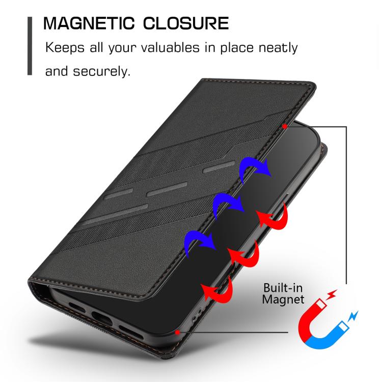 Funda de cuero retro con relieve para itel A95 5G (negro)
