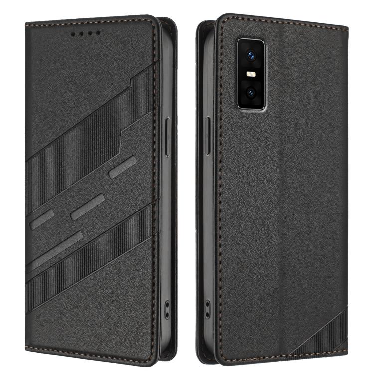 Funda de cuero retro con relieve para Infinix GT 30 Pro (negro)