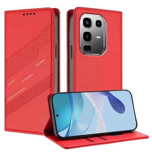 Funda de cuero retro con relieve para Infinix Note 50 Pro+ 5G (rojo)