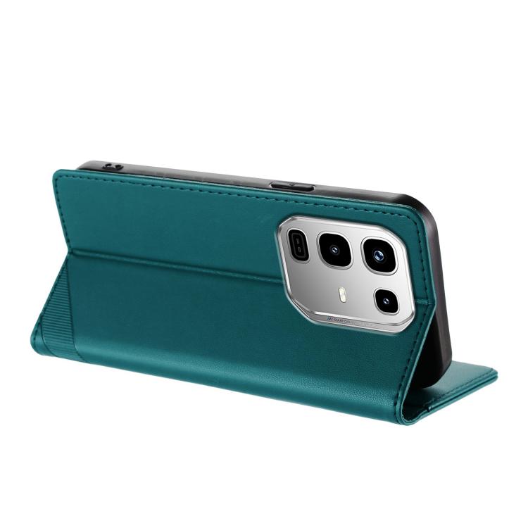 Funda de cuero retro con relieve para Infinix Note 50 Pro 4G (verde oscuro)