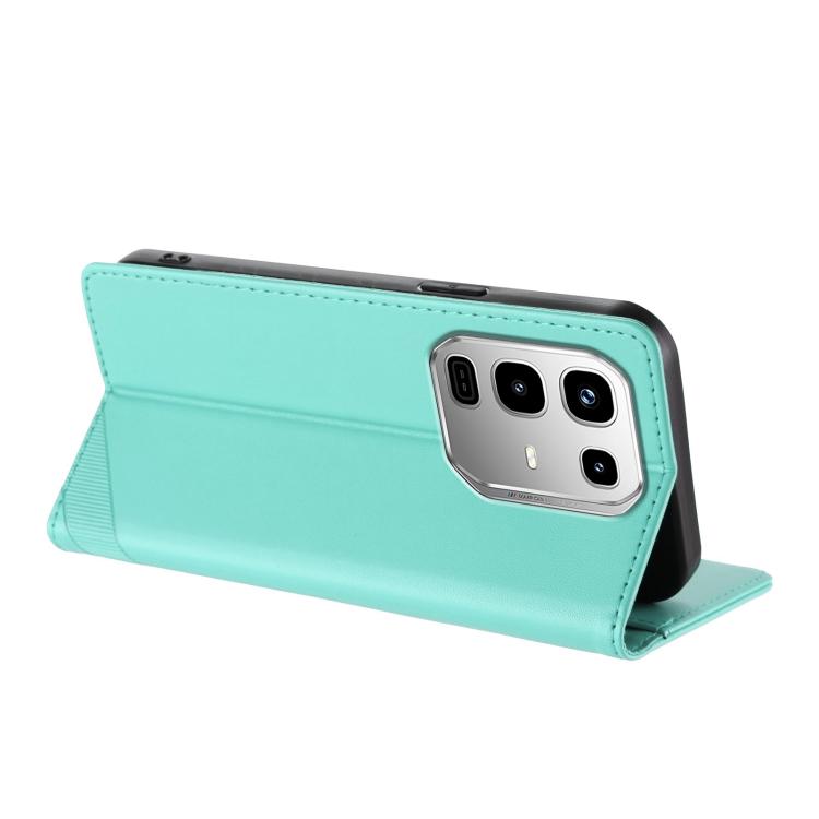 Funda de cuero retro con relieve para Infinix Note 50 Pro 4G (verde menta)