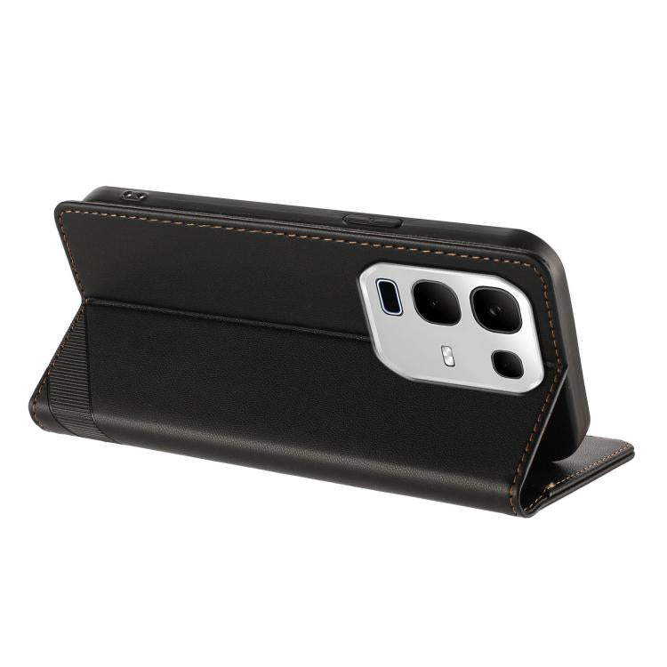 Funda de cuero retro con relieve para Infinix Note 50s 5G (negro)