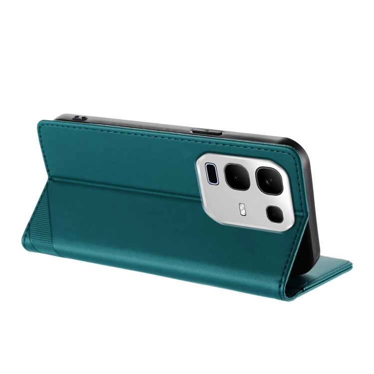 Funda de cuero retro con relieve para Infinix Note 50s 5G (verde oscuro)