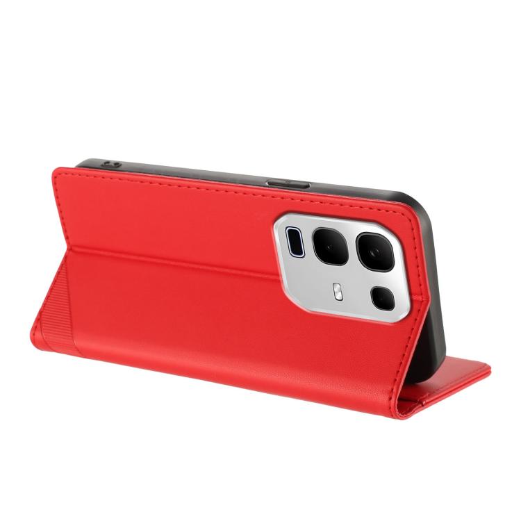 Funda de cuero retro con relieve para Infinix Note 50x 5G (roja)