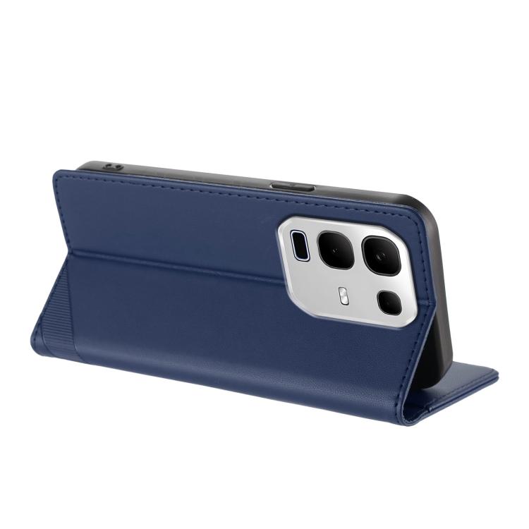 Funda de cuero retro con relieve para Infinix Note 50x 5G (azul oscuro)