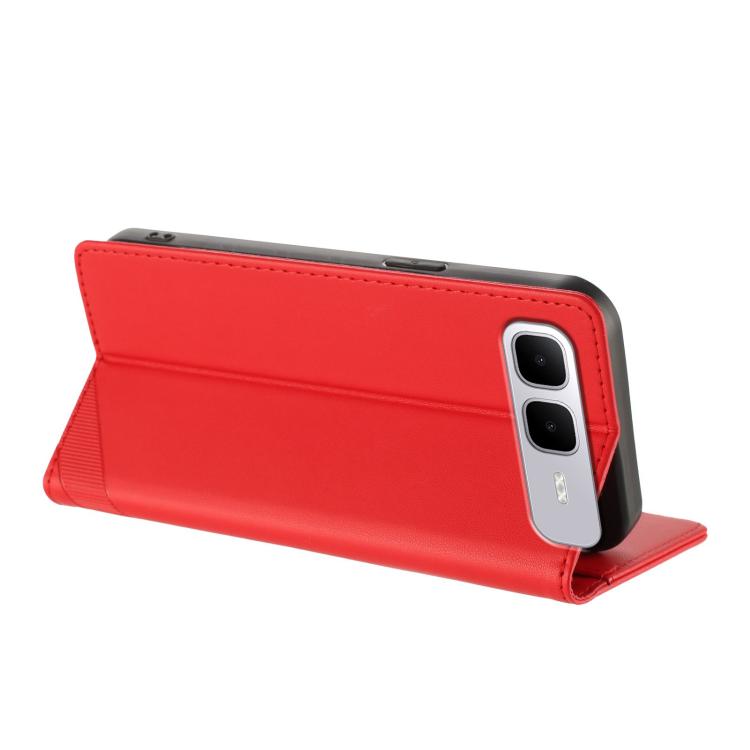 Funda de cuero retro con relieve para Infinix Smart 10 Plus 4G (rojo)