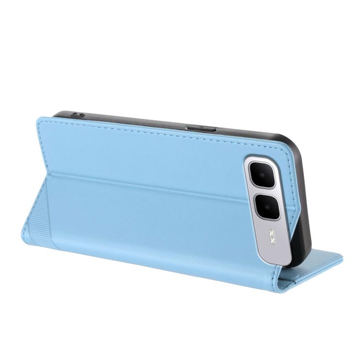 Funda de cuero retro con relieve para Infinix Smart 10 Plus 4G (azul claro)