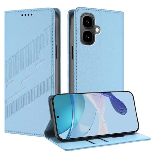 Funda de cuero retro con relieve para Infinix Smart 10 4G (azul claro)