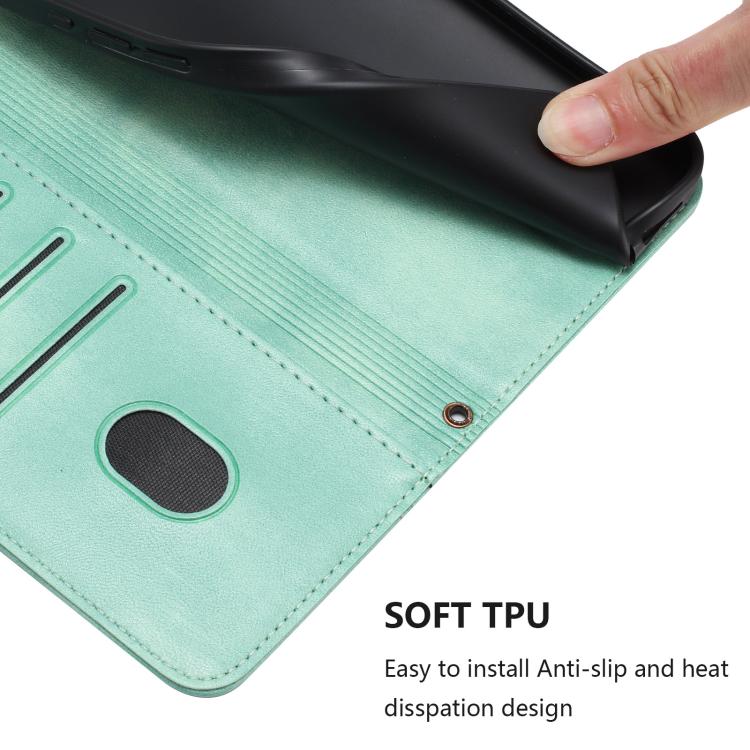 Funda de cuero retro con hebilla y empalme de línea para Xiaomi Civi 5 Pro 5G (menta)