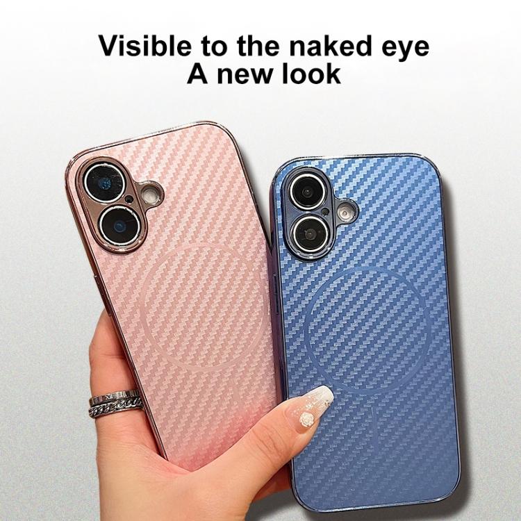 Funda de fibra de carbono con recubrimiento MagSafe para iPhone 16e (negra)