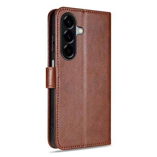 Funda de piel de oveja con tapa AZNS para Samsung Galaxy A17 5G (marrón)