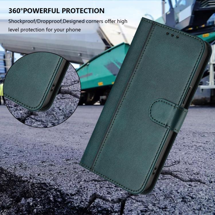 Funda de cuero retro con hebilla para Huawei Nova 14 Ultra (verde oscuro)