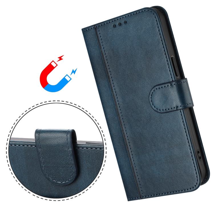 Funda de cuero retro con hebilla para Huawei Nova 14 Ultra (azul oscuro)