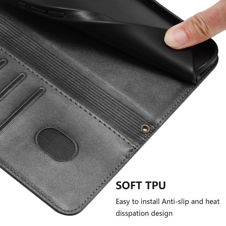 Funda de cuero retro con hebilla y empalme de líneas para Huawei Nova 14 (negra)