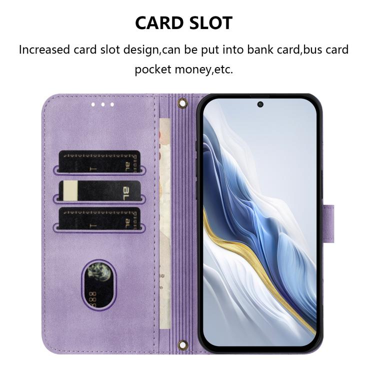 Funda de cuero retro con hebilla para Huawei Nova 14 (morado)