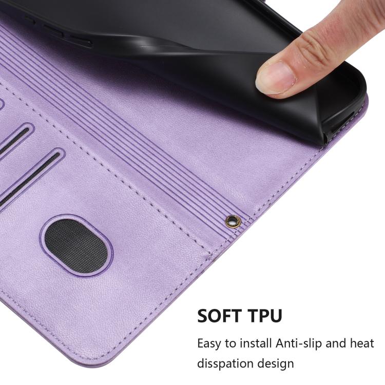 Funda de cuero retro con hebilla para Huawei Nova 14 (morado)