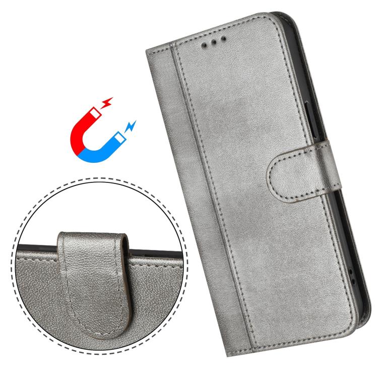 Funda de cuero retro con hebilla para Huawei Nova 14 Pro (gris)