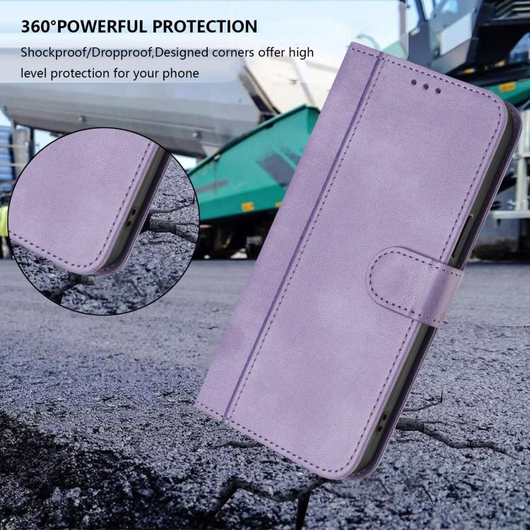 Funda de cuero retro con hebilla para Huawei Nova 14 Pro (morada)