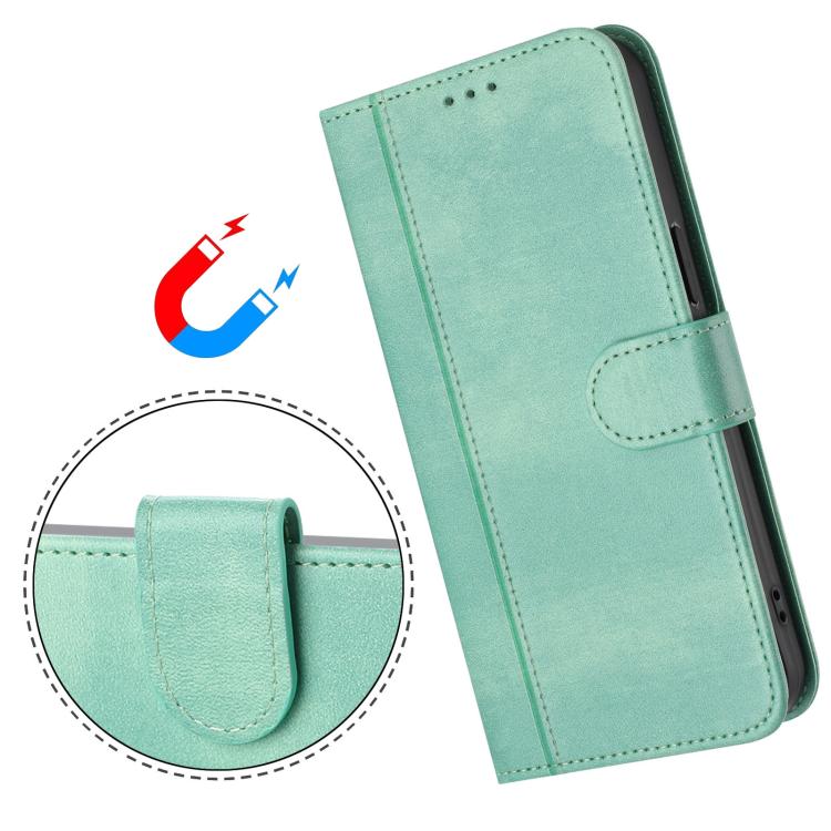 Funda de cuero retro con hebilla y empalme de los años 80 para Huawei Enjoy (verde menta)