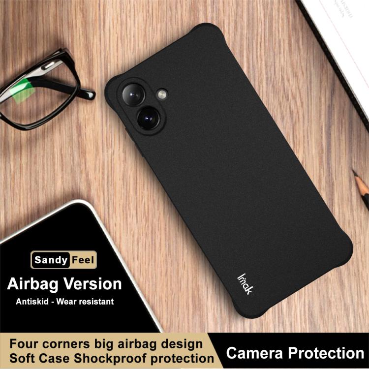 Funda de TPU antigolpes con airbag imak para Samsung Galaxy A07 4G (negro mate)