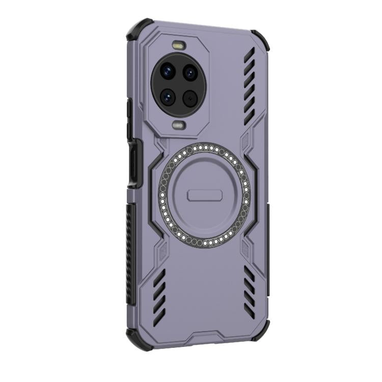 Funda a prueba de golpes con anillo magnético MagSafe para Huawei Nova 14 5G Butterfly Armor (morado)