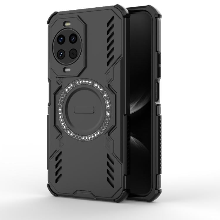 Funda a prueba de golpes con anillo magnético MagSafe y mariposa para Huawei nova 14 5G (negra)