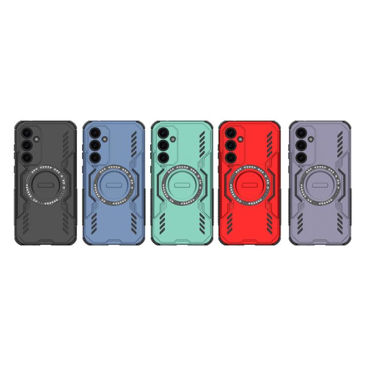 Funda con anillo magnético MagSafe a prueba de golpes para Samsung Galaxy A35 5G Butterfly Armor (negra)